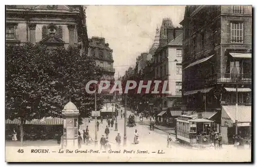 Cartes postales Rouen la rue Grand pont