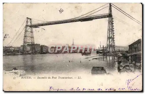 Cartes postales Rouen Ensemble du pont transbordeur