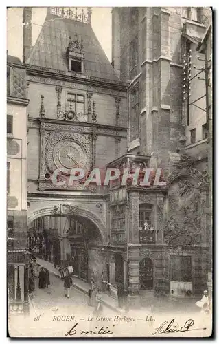 Cartes postales Rouen La grosse horologe