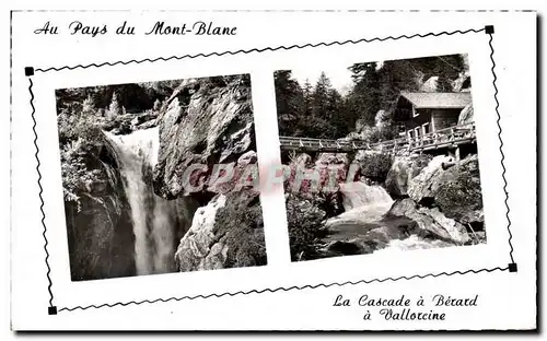 Moderne Karte Mont Blanc La cascade a Berard a Vallorcine