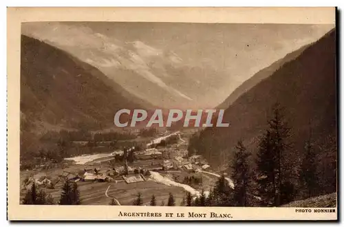 Cartes postales Argentieres et le Mont Blanc