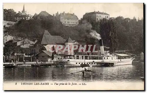 Cartes postales Thonon les Bains Vue prise de la jetee