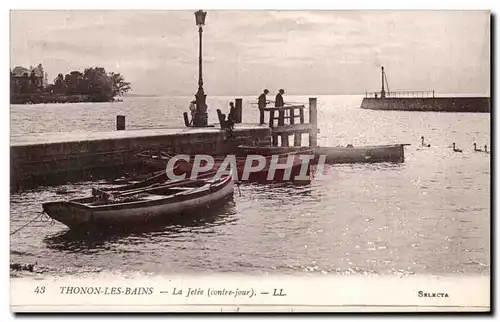 Ansichtskarte AK Thonon les Bains La jetee (contre jour)