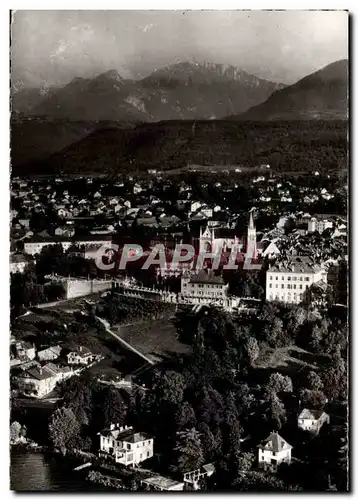 Ansichtskarte AK Thonon les Bains Vue aerienne Le lac Leman la ville et les monts de Chablais