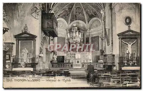 Cartes postales Thonon les Bains Interieur de l&#39eglise