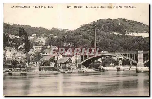 Ansichtskarte AK Rouen Le coteau de Bonsecours et le pont aux anglais