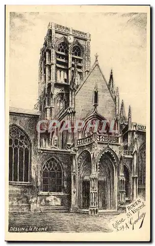 Cartes postales Rouen Eglise St Vincent