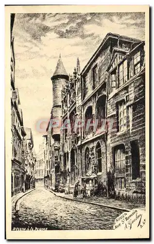 Cartes postales Rouen Rue St Romain