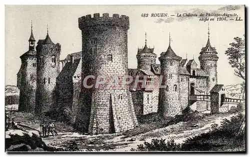 Cartes postales Rouen Le chateau de Philippe Auguste