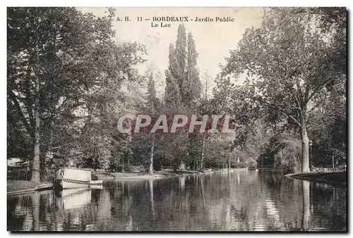 Cartes postales Bordeaux Jardin public Le lac