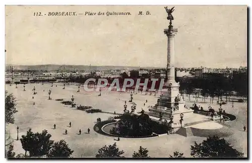 Cartes postales Bordeaux place des Quinconces