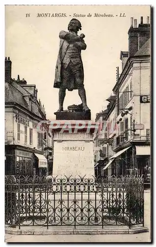 Cartes postales Montargis Statue de Mirabeau