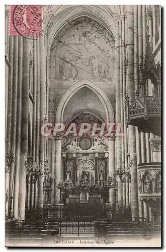 Cartes postales Montlhery Dourdan Interieur de l'eglise