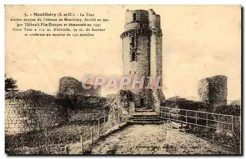 Ansichtskarte AK Montlhery La tour Ancien donjon du chateau