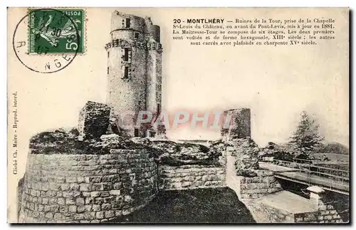 Cartes postales Montlhery Ruines de la tour prise de la chapelle St Louis du chateau