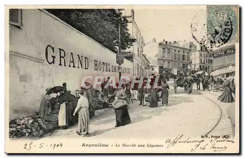 Cartes postales Angouleme Le marche aux legumes