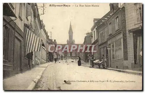 Cartes postales Ailly sur Noye La rue Saint Martin