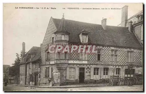 Cartes postales Verneuil Ancienne maison Rue de la Madeleine