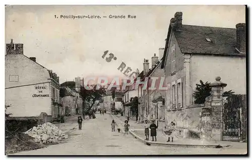 Cartes postales Pouilly sur Loire Grande rue