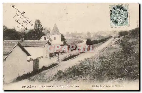 Cartes postales Bruere Le Cher et la route du bas