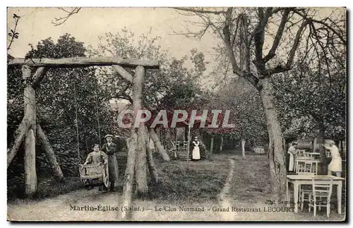 Cartes postales Martin Eglise Le clos Normand Grand restaurant Lecourt