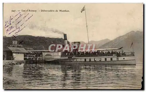 Cartes postales Lac d'Annecy Debarcadere de Menthon