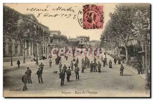 Cartes postales Avignon Place de l&#39horloge