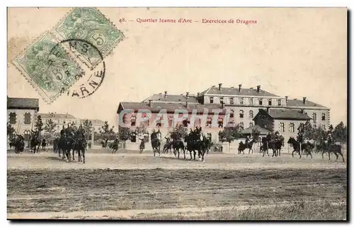 Ansichtskarte AK Reims Quartier Jeanne d&#39Arc Exercices de Dragons Militaria