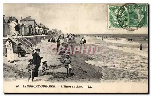 Ansichtskarte AK Langrune sur Mer L&#39heure du bain