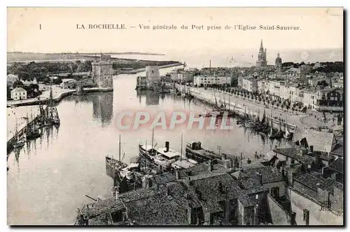 Cartes postales La Rochelle Vue generale du port prise de l&#39eglise Saint Sauveur