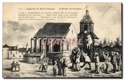 Cartes postales Legende de St Saulge L&#39herbe du clocher Vache