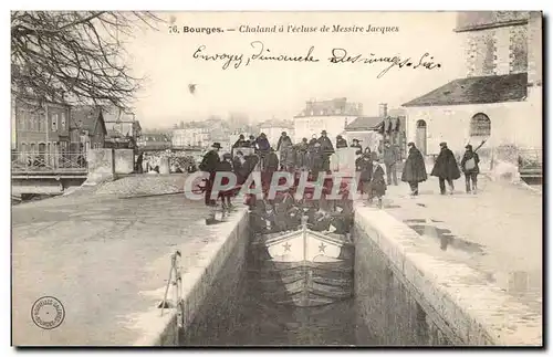 Cartes postales Bourges Chaland a l&#39ecluse de Messire Jacques