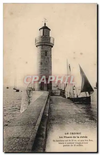 Ansichtskarte AK Le Croisic Le phare de la jetee Lighthouse