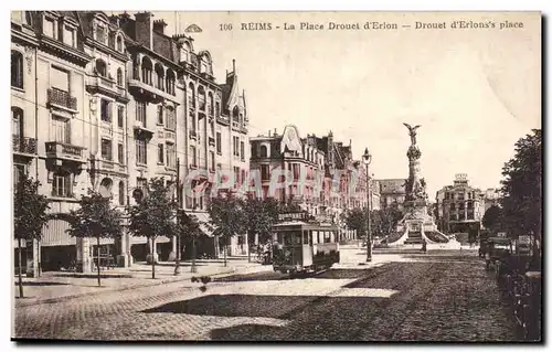 Cartes postales Reims La place Drouet d'Erion