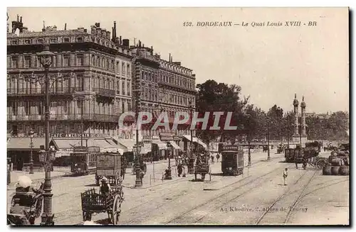 Ansichtskarte AK Bordeaux Le quai Louis XVIII