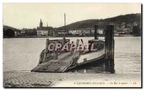 Cartes postales Caudebec en Caux Le bac a vapeur