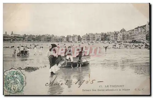 Le Treport - Bateau des Bains attendant la Maree - Ansichtskarte AK