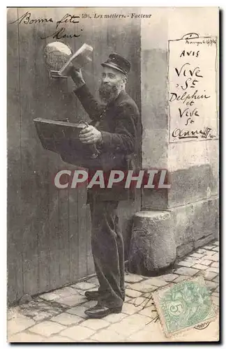 Les Metiers - Facteur - lettres - mail - letter - parcel - package - post - Cartes postales TOP