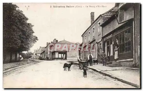 Menetou Salon - Le Bourg d&#39en Haut - chien - dog - Cartes postales