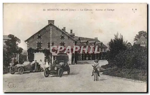 Menetou Salon - Le Chateau - Ecuries et Garages Automobile ane Donkey - Ansichtskarte AK
