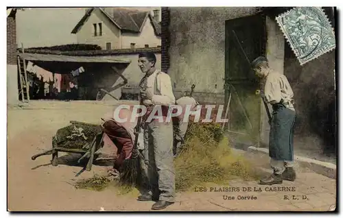 Militaria - Casernes - Les Plaisirs - Un Corvee - Cartes postales