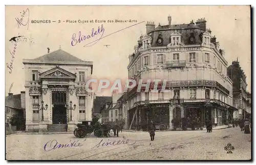 Bourges - Place Cujas et Ecole des Beaux Arts - Cartes postales