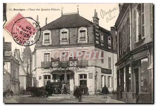 Bourges - Place des Quatre Piliers - Ansichtskarte AK