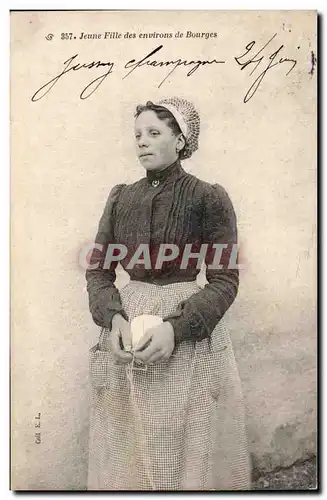 Bourges - Jeune Fille des environs de Bourges - folklore - costumes - Ansichtskarte AK