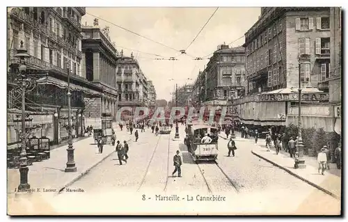 Cartes postales Marseille La cannebiere