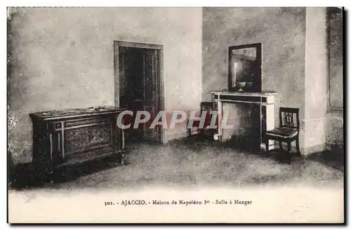 Ansichtskarte AK Corse Corsica Ajaccio Maison de Napoleon Salle a manger