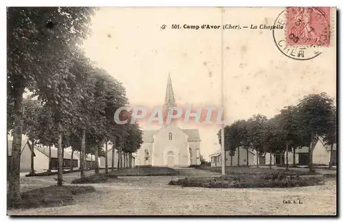 Cartes postales Militaria Camp d'Avor La chapelle