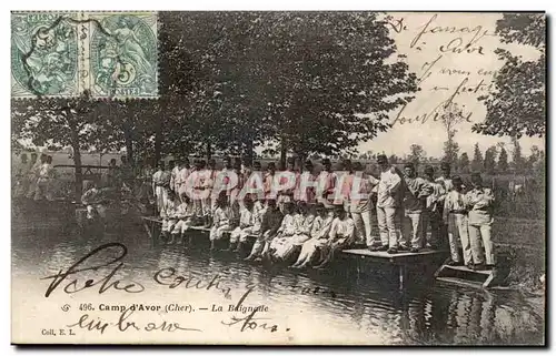 Cartes postales Militaria Camp d&#39Avor La baignade