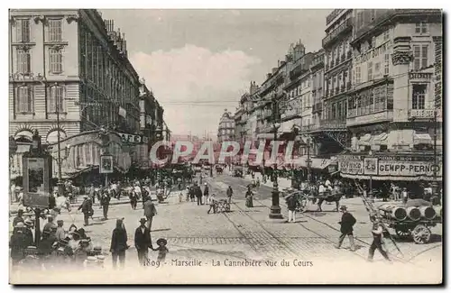 Ansichtskarte AK Marseille La Cannebiere vue du cours