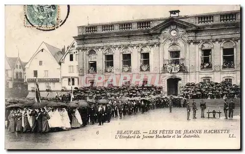 Ansichtskarte AK Beauvais Les fetes de Jeanne Hachette L&#39etendard de Jeanne Hachette et les autorites